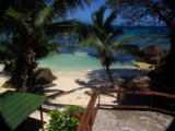 Roseharrycove, view of the beach from the Honeymoon suite. Vue de la plage du Honeymoon suite,Roseharrycove Seychelles